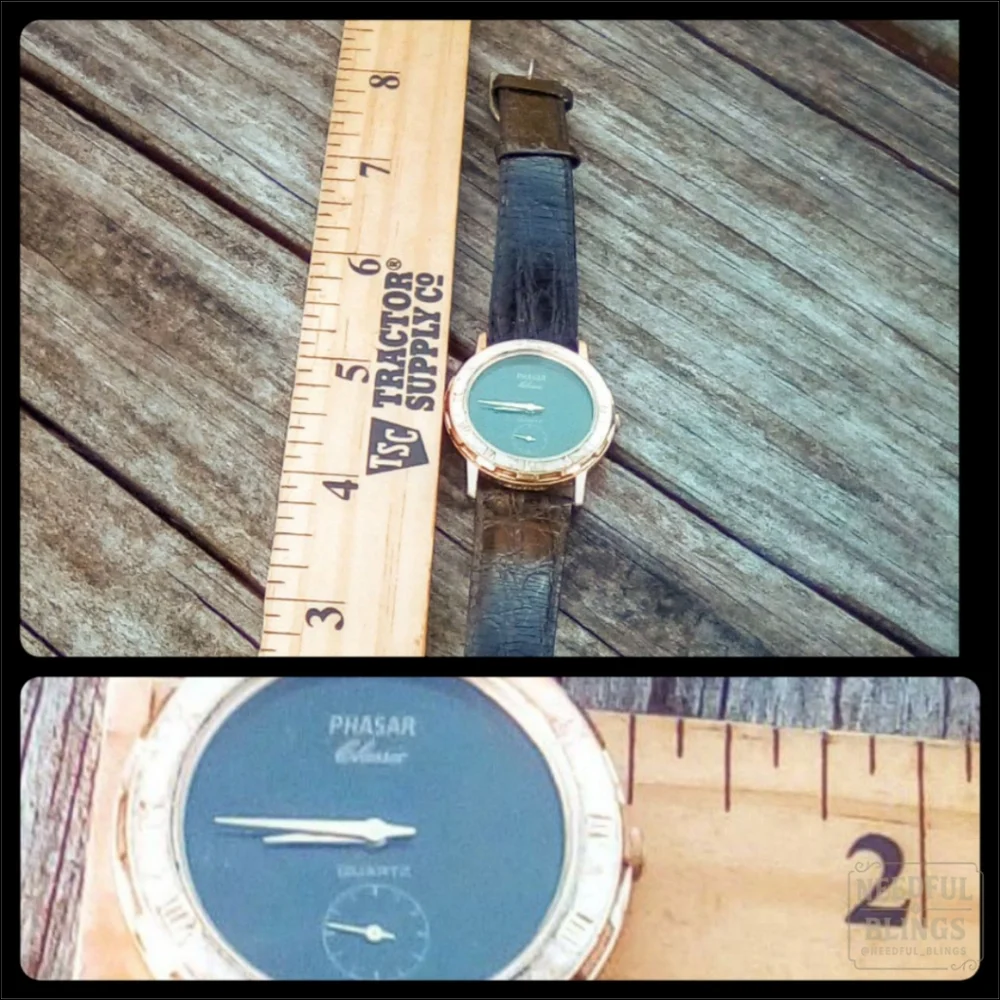 Phasar Classic Gold-Tone Quartz Watch 🕰️ Black Dial, Roman Bezel, 8